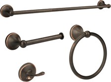 4 Piece Antique Bathroom Hardware Accessories Set Oil Rubbed Bronze,24 Inch New