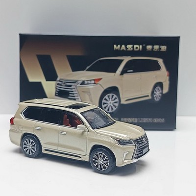 MASDI 1/64 Scale LEXUS LX570 SUV Gold Diecast Car Model Toy Collection Gift