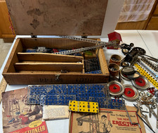 Vintage Gilbert Erector Mixed Parts Homemade box Engineering Toy 1934  48