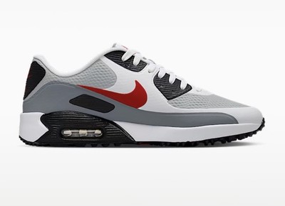 NIKE Air Max 90 G TB Spikeless Golf Shoes Mens Size 15 White University Red