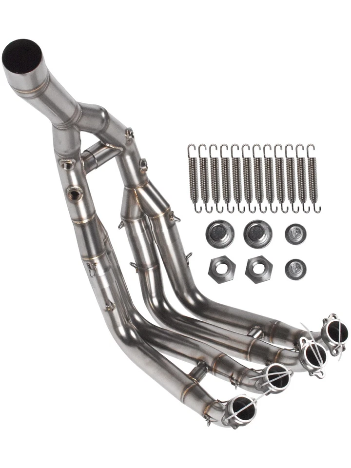 Para BMW S1000RR 2019-2025 S1000R 2019-2025 Sistema de escape Cabezal Enlace Tubo 2.4" Foto 2 de 4