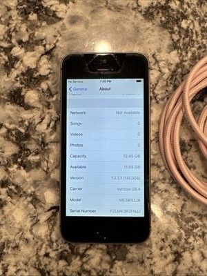 Apple iPhone 5s Model A1533 Space Gray Good Imei Tested Working