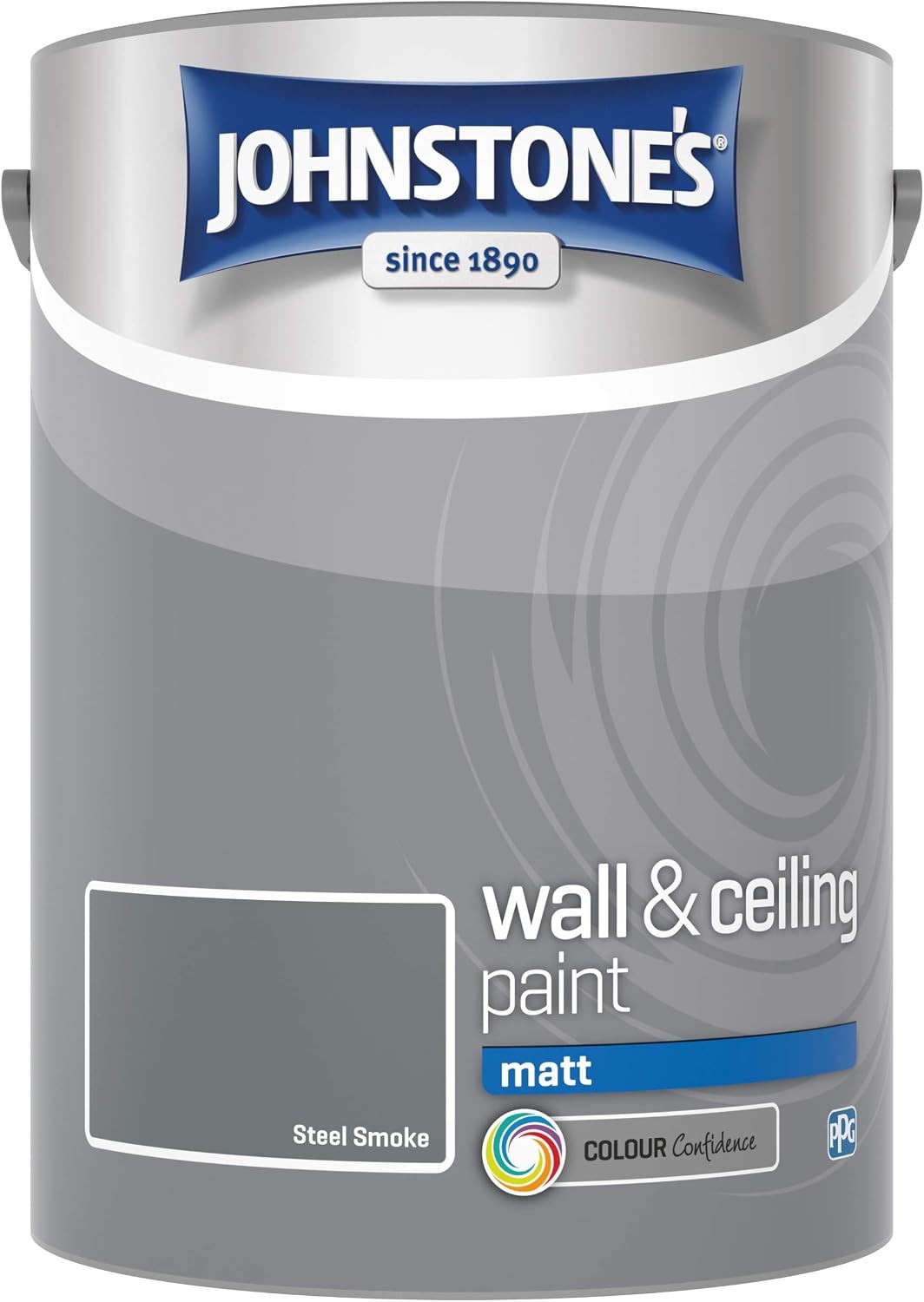 Johnstone's Matt Emulsion Paint 5L Steel Smoke - Image 2