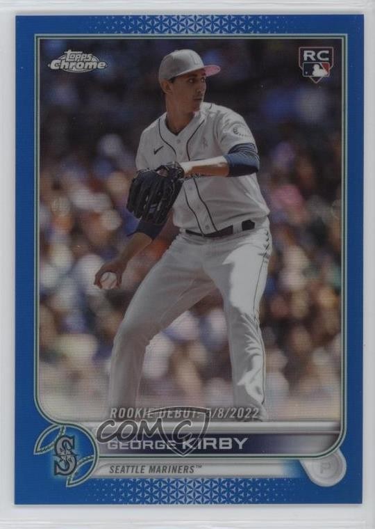 2022 Topps Chrome Update Debut Blue Refractor 183/199 George Kirby Rookie RC 4d3