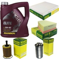 Motor-ÖL 5L Mannol Elite 5W-40+MANN-FILTER Filterpaket FüR Skoda Fabia 6Y2 1.9