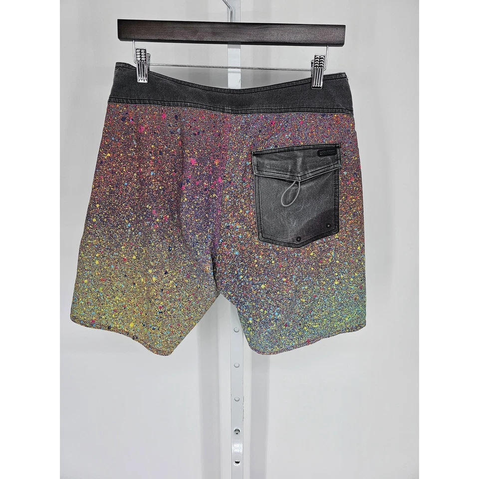 Volcom Mens Sz 29 Mod Tech Board Shorts Colorful Ombre - Image 4 of 4