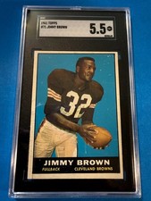 1961 Topps #71 Jim Brown SGC 5.5 Cleveland Brown HOF