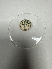 Vintage Unmarked Pocket Watch Acrylic Crystal 40.62mm 17 15/16 16 3/4 7 Clear