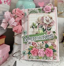 Handmade Scrapbook Mini Album Junk Journal.