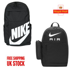 Nike Elemental Backpack Black Unisex Laptop Bag Adjustable Strap