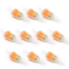 10 Pcs Motor Inline Gas Oil Fuel Filter Small Engine Fit For 1/4'' 5/16" Line