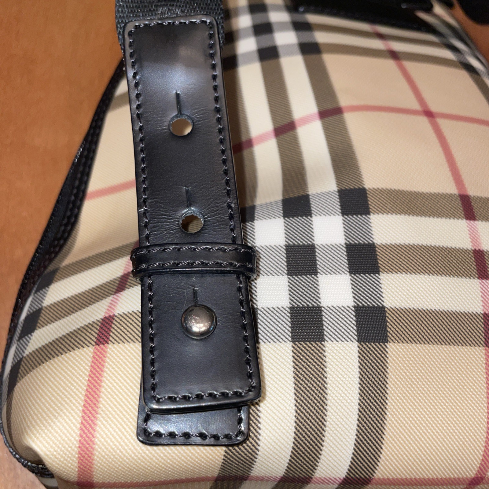 Burberry vintage Nova Check Coated Canvas Backpack Unisex Classic RARE VGUC 2002 image 8