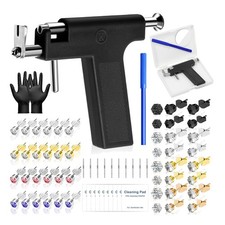 Professional Ear Piercing Gun, Reusable Machine with Dark Black