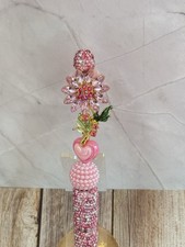 Beaded pen Custom Gifts Basket Fillers Collect Rhinestone Flower Pink