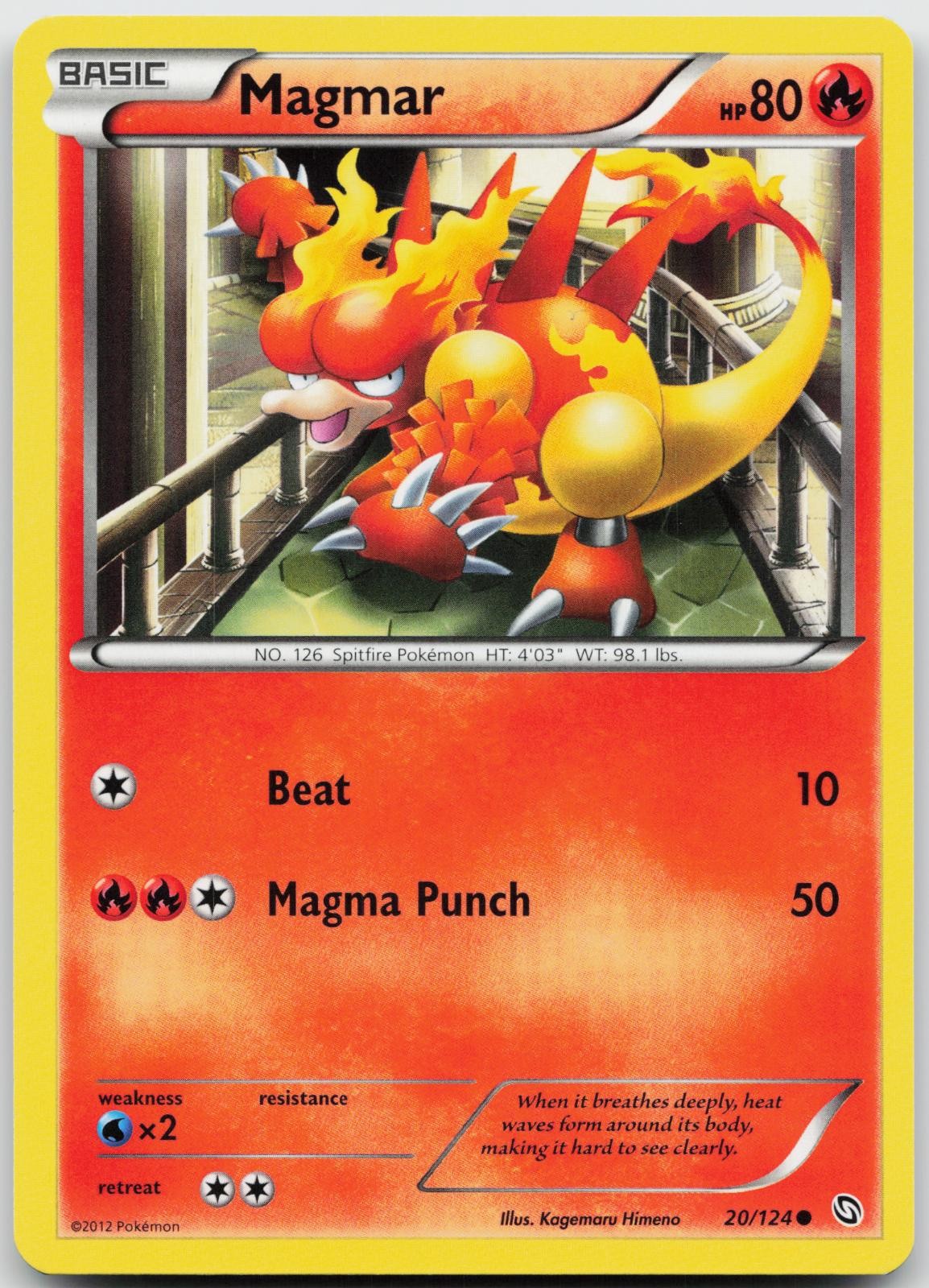 Magmar 20/124 Common Dragons Exalted Pokemon Near Mint