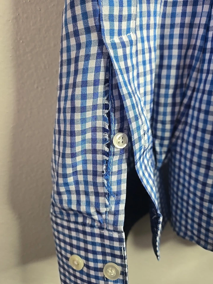 Camisa de vestir a cuadros con botones de manga larga Nicole Miller para hombre Foto 4 de 4