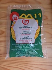 Spike the Rhinoceros 11 Ty Teenie Beanie Baby McDonalds Happy Meal Toy 2000