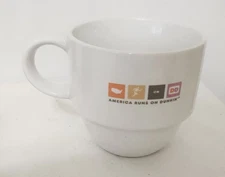 2007 America Runs On Dunkin Coffee Tea Stackable Ceramic Mug Cup Dunkin Donuts