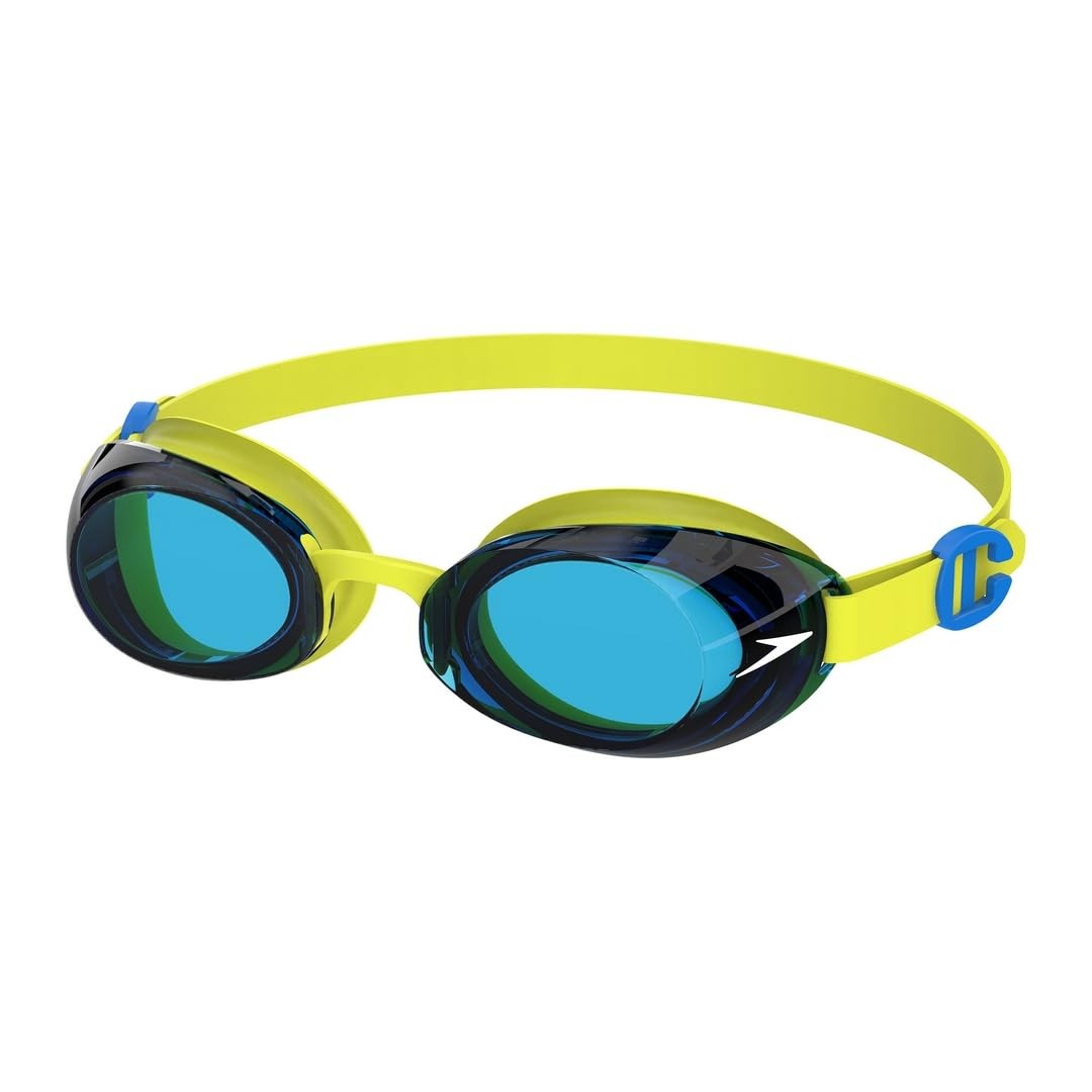 Kids Swimming Goggles 2.0 with Enhanced Vision, Empire Yellow/Neon Blue, OS - Image 2