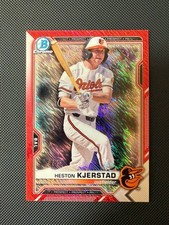Heston Kjerstad 2021 Bowman Chrome Red Shimmer Refractor /5 RC #BCP-138