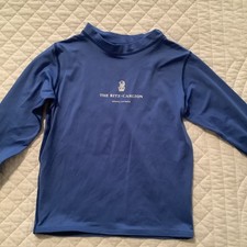 RITZ CARLTON Grand Cayman blue Kid s long Sleeve Rash Guard UPF 50 Youth small