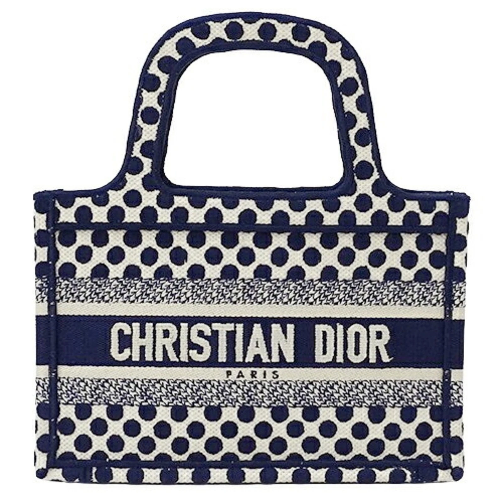 Christian Dior Dior Sac à Main Femme Livre Fourre tout Mini Point Bleu Ja... GZl186p1