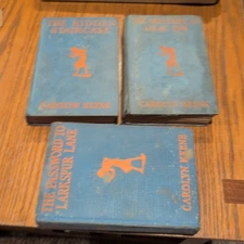 Nancy Drew Mystery Lot 3 Vintage Books 1930s Grosset & Dunlap Blue Tweed Covers