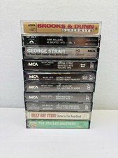 Lot Of 10 Country Cassette Tapes, George Strait, Reba McEntire, Brooks  Dunn