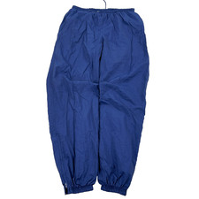 Vintage Nike Pants Women Large Navy Blue Windbreakers Baggy 90s Y2K Track Suit 