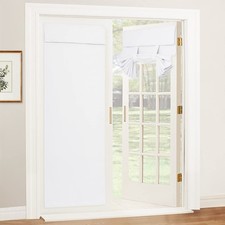 RYB HOME Door Window Curtains 80 inch 26"W x 80"L Pack of 1 , Pure White