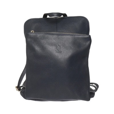 Borse in Pelle, Rucksack, Unisex (Erwachsene), Leder, Schwarz, Einfarbig #z66