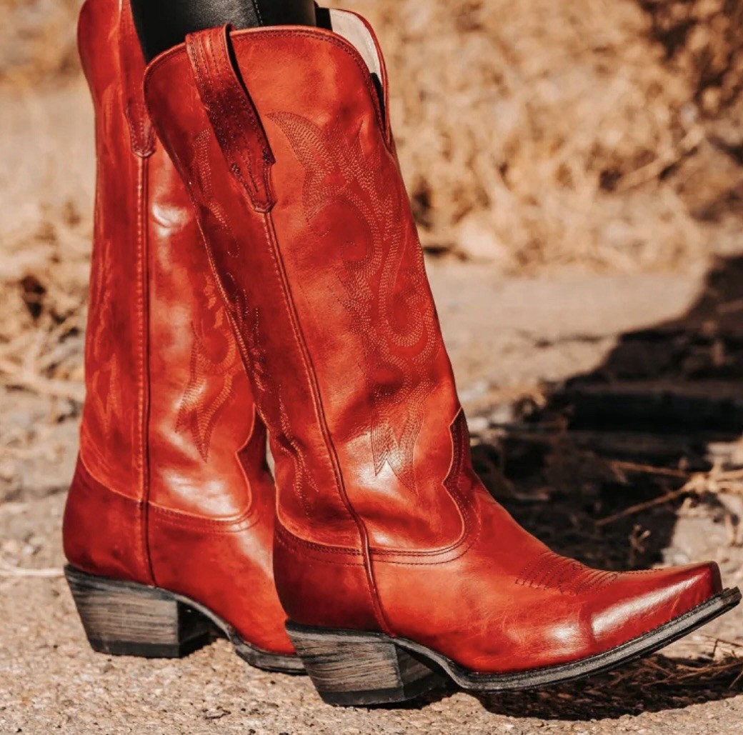 Woodland Red Boots Women Freebird Cowgirl Red Boots Freebird