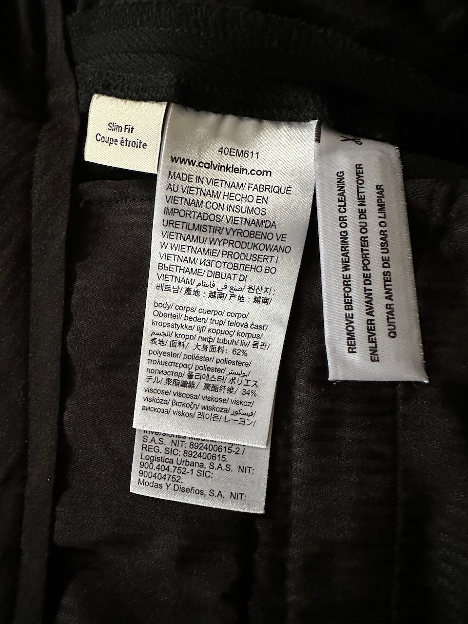 NWT Calvin Klein Men's Black Twill Dress Pants, 30x32 thumbnail 10