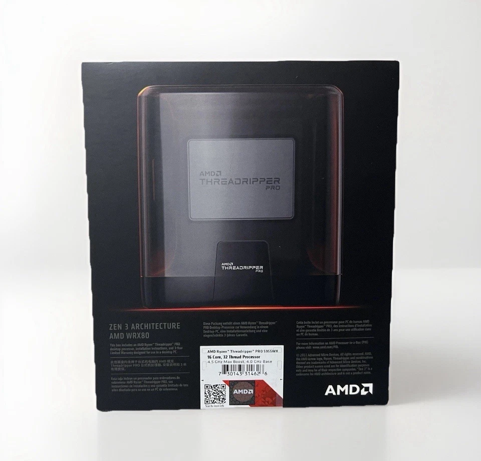 NEW AMD Ryzen Threadripper Pro 5955WX Hexadeca-core 16 Core, 32 Thread (Sealed) - Image 4 of 4