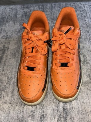Nike Air Force 1 Skeleton Orange Black CU8067-800 2020 Halloween Men's Sneakers