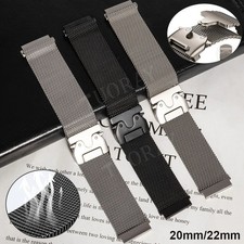 20mm/22mm Magnetic Metal Watch Band Universal Steel Loop Smartband Wrist Strap