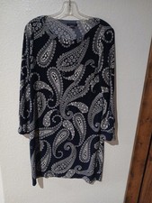 Size 10 Tommy Hilfiger Women's T-shirt Dress Floral Beachy Travel Lounge Poly