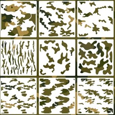 Camo Stencils for Spray Paint 12" Camouflage Stencils
