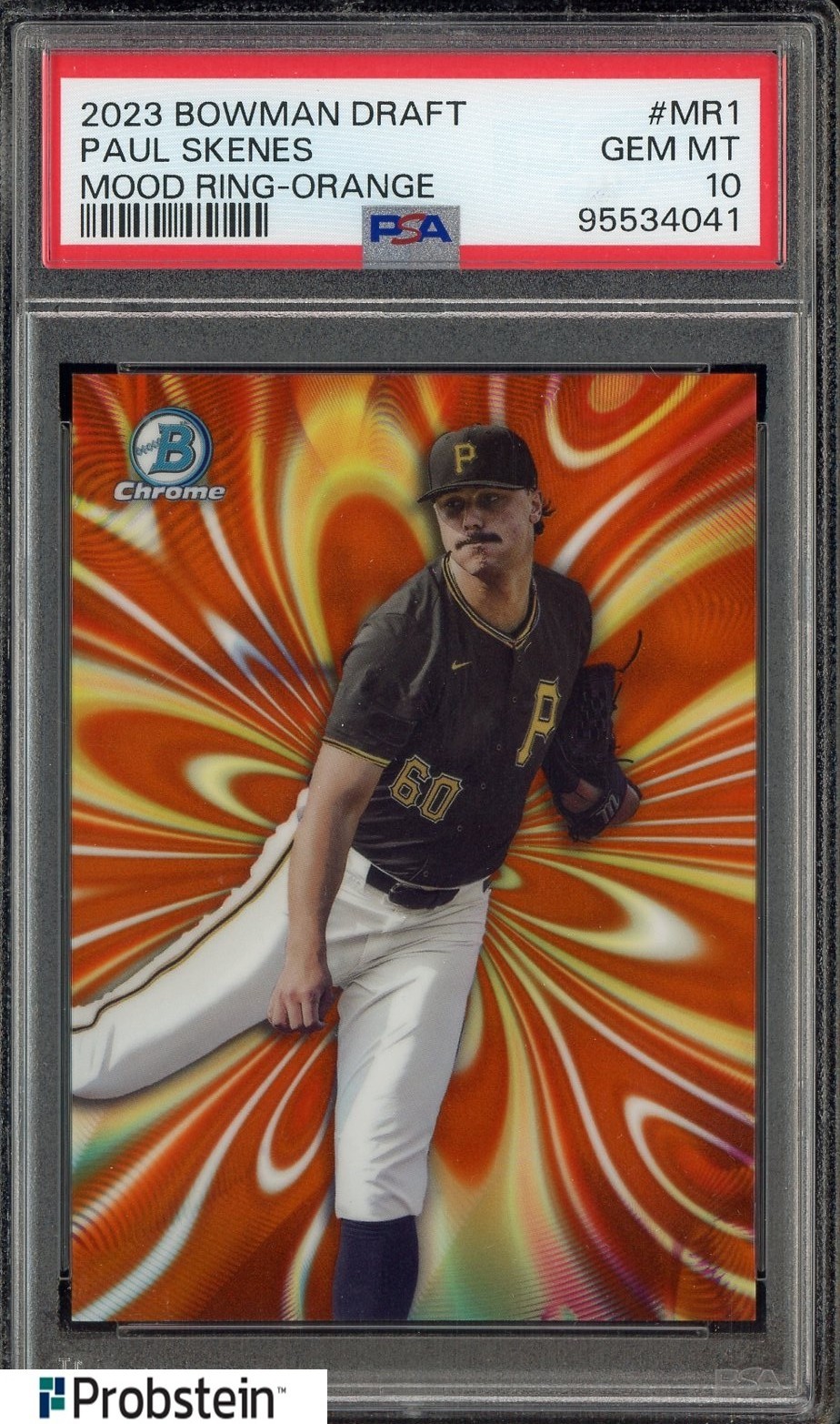 2023 Bowman Draft Mood Ring Orange #MR1 Paul Skenes RC Rookie 8/25 PSA 10