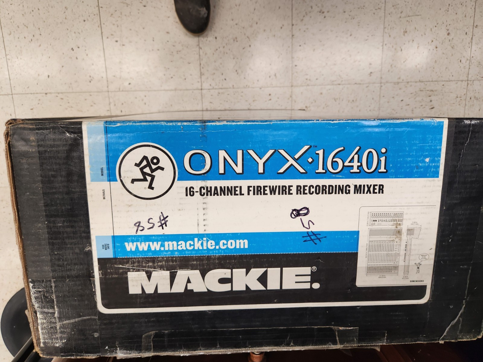Mackie Onyx 1640i 16 Channel  FireWire Digital/Analog Recording Mixer VIDEO ,