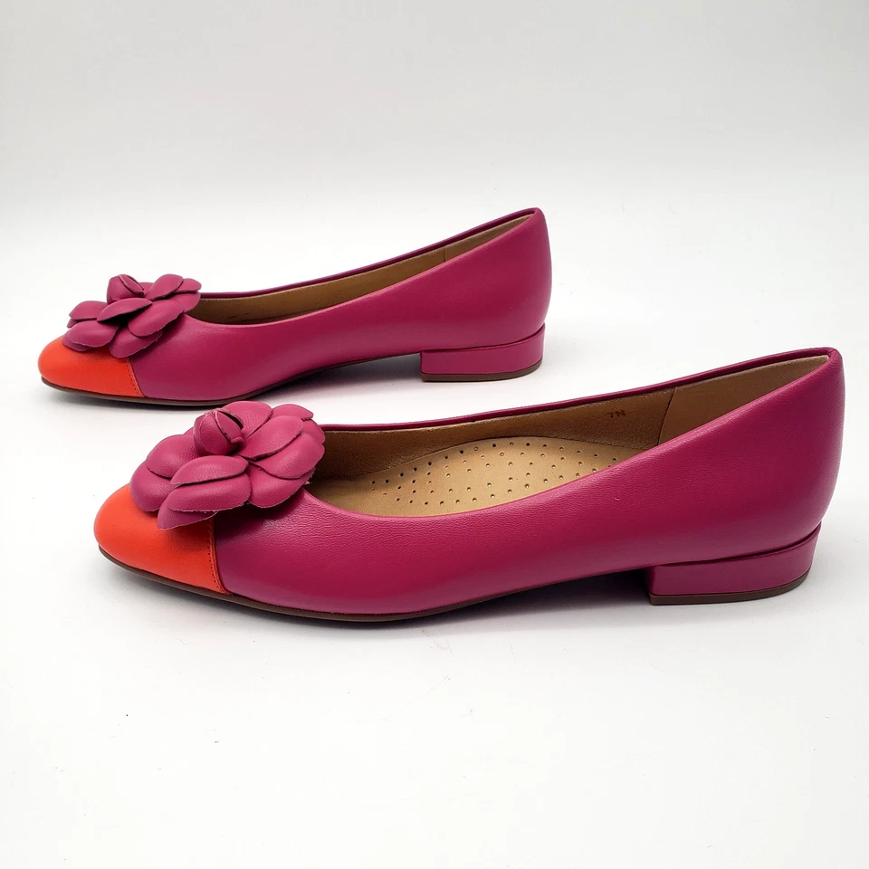 Vaneli Tasina Cap Toe Leather Comfort Flats Pink Red Womens Size 7N NWOB - Image 3 of 4