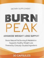 Burn Peak Weight Management Metabolism Energy Support Formula 30 Capsules
