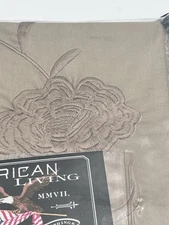 American Living Duchess Embroidery 2 Pole Top Panels + Valance 54x84 JCPenney