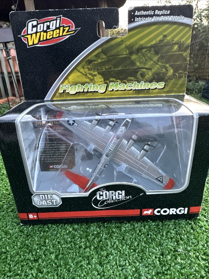 Aereo B-17 Flying Fortress Blood N’ Guts – Ornamento Natalizio Corgi Scala 1:175 Diecast Argento/Rosso - Foto 6