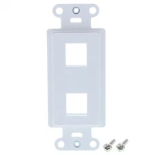 Legrand On-Q White 2-Port Keystone Jack Wallplate Decorator Platform WP3412-WH