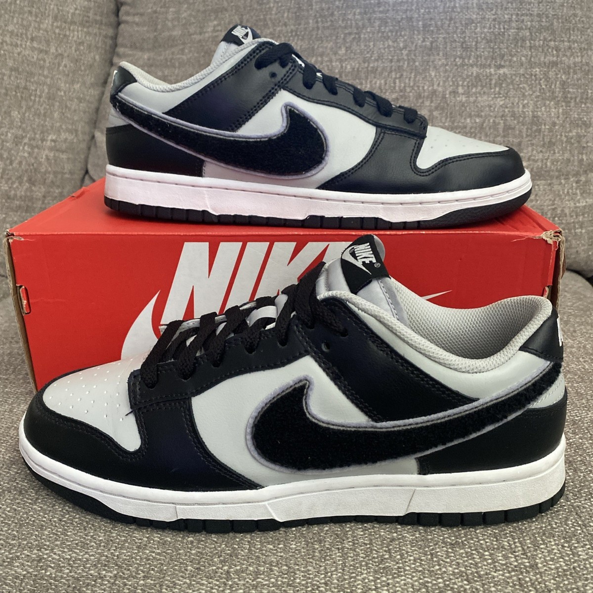Nike Dunk Low Retro Chenille Swoosh “Black Grey” Nike Dunk Low “Chenille Swoosh” Black Grey DQ7683-001 - SoleSnk main image 2