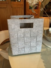 Axentia Fliztasche Grau Ø26cm. x30cm. H ,Shopping,Einkaufstasche Henkel ,20L
