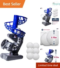 Electronic Baseball Pitching Machine Plastic 6 Balls Youth Practice