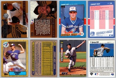 Jimmy Key 4 Card Lot - Toronto Blue Jays New York Yankees Canadian Baseball HOF