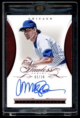 2016 Panini Flawless Ryne Sandberg On Card Autograph Auto Ruby SP 